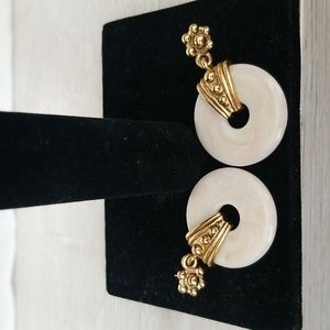 Vintage Napier Dangle Drop pierced earrings